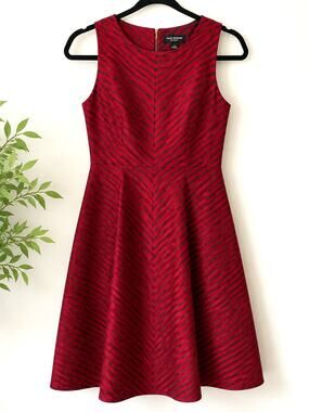 Isaac Mizrahi for Target Striped Sleeveless Dress Size 2 Black White Pockets EUC